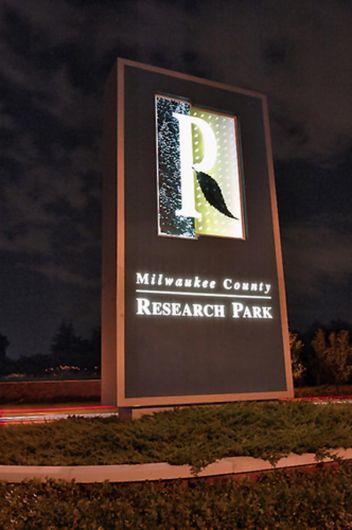 Milwaukee County Research Park Sign