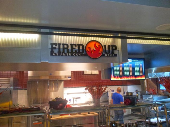 Fired Up Grill Interior Signage